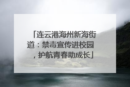 连云港海州新海街道：禁毒宣传进校园，护航青春助成长