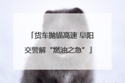 货车抛锚高速 阜阳交警解“燃油之急”