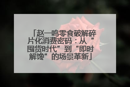 赵一鸣零食破解碎片化消费密码：从“囤货时代”到“即时解馋”的场景革新