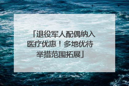 退役军人配偶纳入医疗优惠！多地优待举措范围拓展