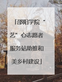 邵阳学院“艺”心志愿者服务站助推和美乡村建设