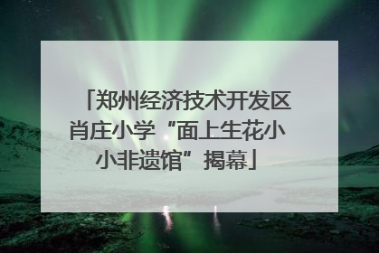 郑州经济技术开发区肖庄小学“面上生花小小非遗馆”揭幕
