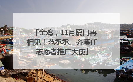金鸡，11月厦门再相见！范丞丞、齐溪任志愿者推广大使
