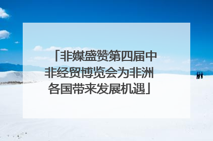 非媒盛赞第四届中非经贸博览会为非洲各国带来发展机遇