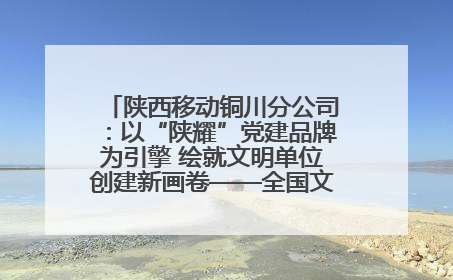 陕西移动铜川分公司：以“陕耀”党建品牌为引擎 绘就文明单位创建新画卷——全国文明单位创建纪实