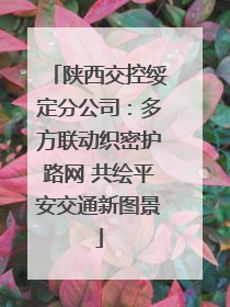 陕西交控绥定分公司：多方联动织密护路网 共绘平安交通新图景