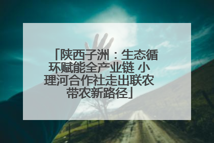 陕西子洲：生态循环赋能全产业链 小理河合作社走出联农带农新路径