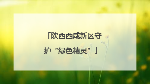 陕西西咸新区守护“绿色精灵”