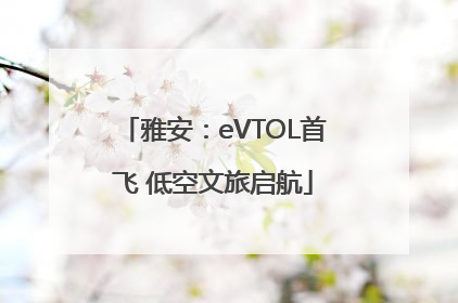 雅安：eVTOL首飞 低空文旅启航