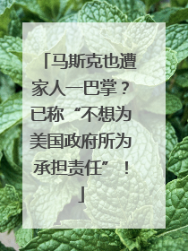 马斯克也遭家人一巴掌？已称“不想为美国政府所为承担责任”！