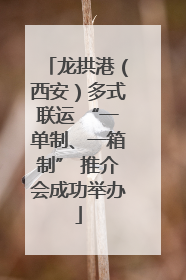 龙拱港（西安）多式联运 “一单制、一箱制” 推介会成功举办