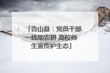 鲁山县：党员干部一线助农耕 高校师生宣传护生态