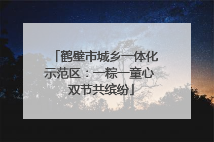 鹤壁市城乡一体化示范区：一粽一童心 双节共缤纷