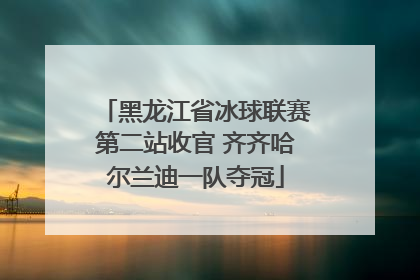 黑龙江省冰球联赛第二站收官 齐齐哈尔兰迪一队夺冠
