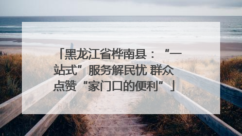 黑龙江省桦南县：“一站式”服务解民忧 群众点赞“家门口的便利”