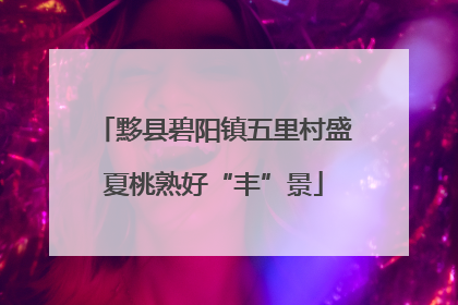 黟县碧阳镇五里村盛夏桃熟好“丰”景