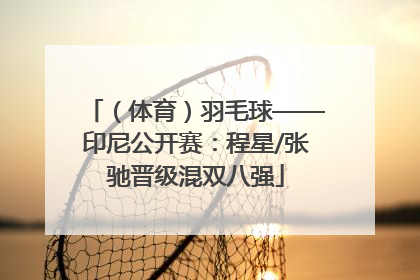 （体育）羽毛球——印尼公开赛：程星/张驰晋级混双八强