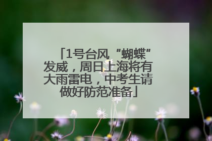 1号台风“蝴蝶”发威，周日上海将有大雨雷电，中考生请做好防范准备