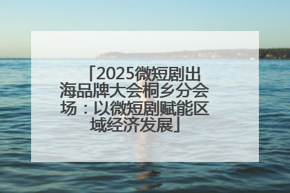 2025微短剧出海品牌大会桐乡分会场：以微短剧赋能区域经济发展