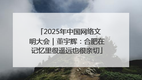 2025年中国网络文明大会｜董宇辉：合肥在记忆里很遥远也很亲切