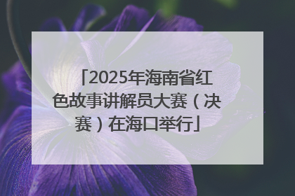 2025年海南省红色故事讲解员大赛（决赛）在海口举行