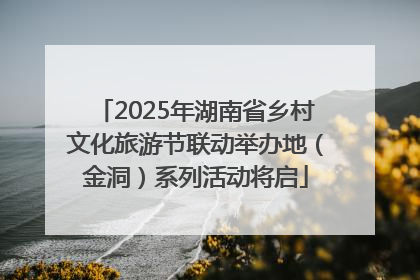 2025年湖南省乡村文化旅游节联动举办地（金洞）系列活动将启