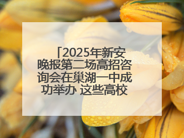 2025年新安晚报第二场高招咨询会在巢湖一中成功举办 这些高校公布招生计划