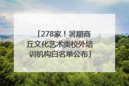278家！暑期商丘文化艺术类校外培训机构白名单公布