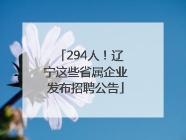 294人！辽宁这些省属企业发布招聘公告