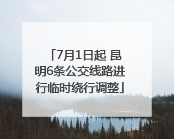 7月1日起 昆明6条公交线路进行临时绕行调整