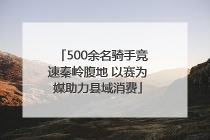 500余名骑手竞速秦岭腹地 以赛为媒助力县域消费