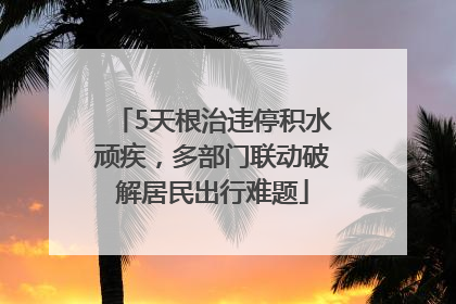 5天根治违停积水顽疾，多部门联动破解居民出行难题