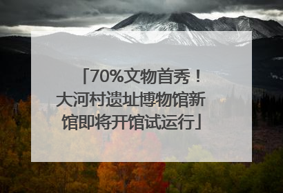 70%文物首秀！大河村遗址博物馆新馆即将开馆试运行